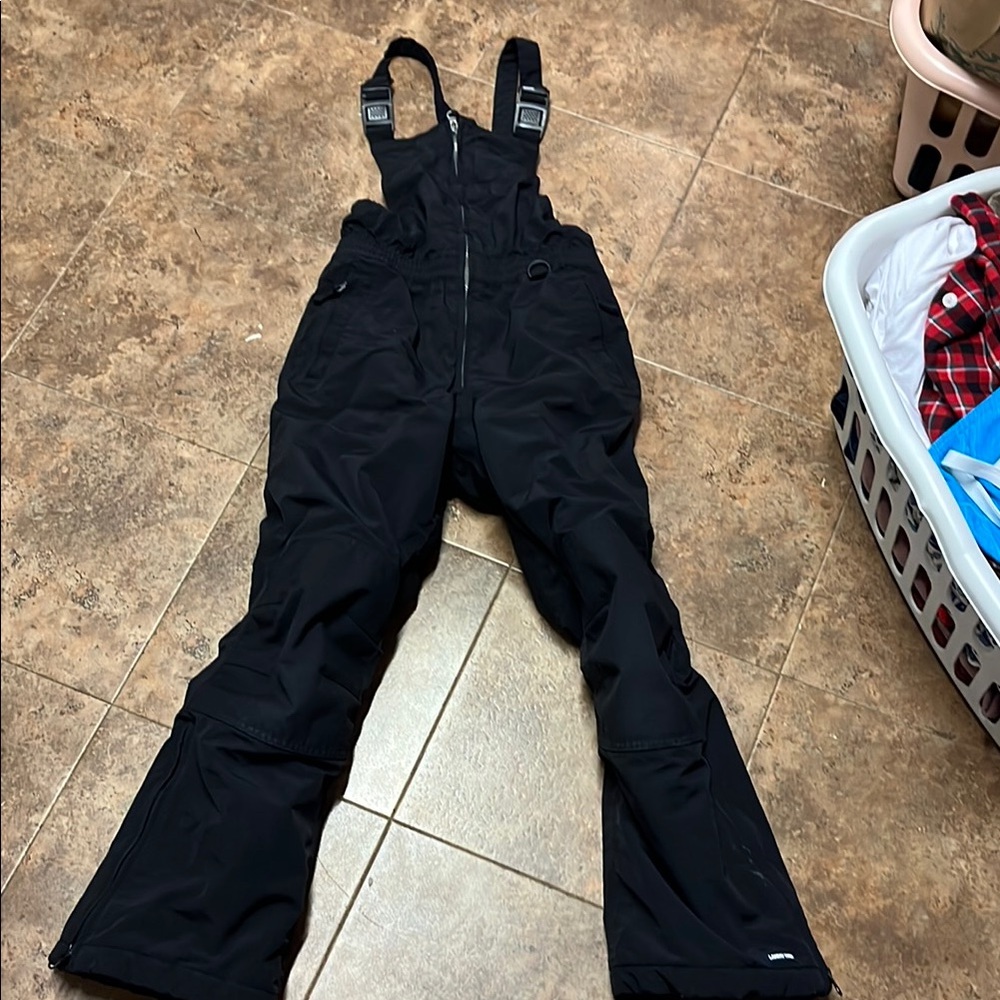 Kids’ Black Snow Bib Overalls size 10